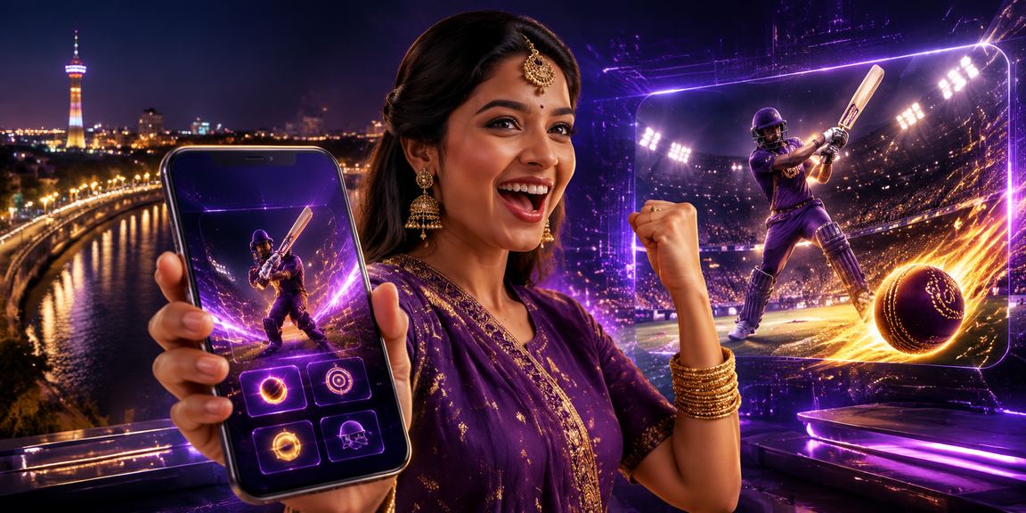 IPL night cricket match with fans cheering in stadium